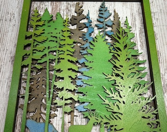 4layer wall art. Nature scene