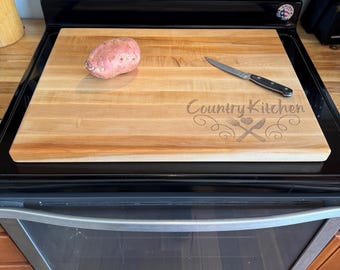 Personalized Extra Large American Maple Cutting Board: Chef Gift, 18”x24”x1.5”