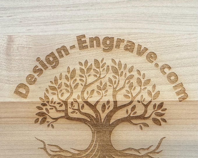 Personalized maple cutting board with custom engraving by Design-Engrave.