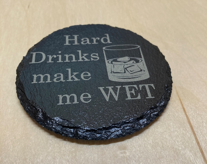 Personalized slate coaster
