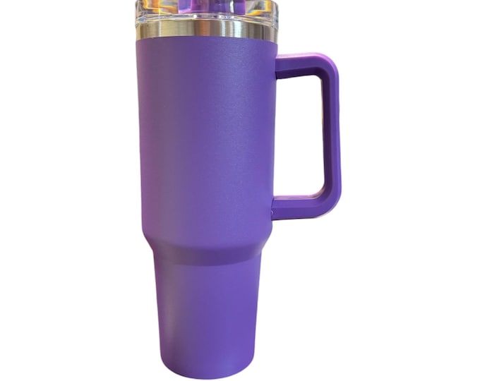 Personalized 40oz stainless steel tumbler with handle