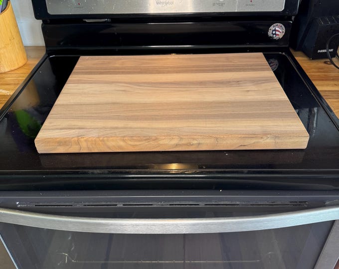 Beautiful American Walnut edge grain cutting board personalized by Design-Engrave. Great unique gift. 20"x15"x1.5"