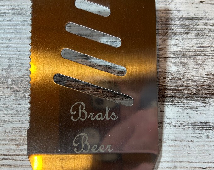 Stainless Steel BBQ spatula laser engraved