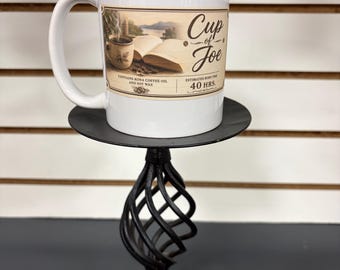 Coffee Scented Soy Wax Candle in Ceramic Mug (40 Hour Burn Time)