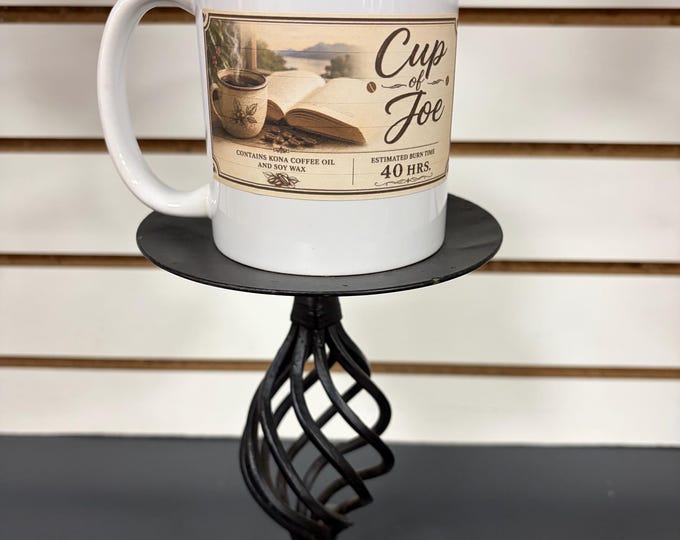 Coffee Scented Soy Wax Candle in Ceramic Mug (40 Hour Burn Time)