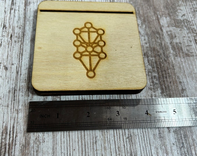Sacrid tree of life engraved tarot Card holder