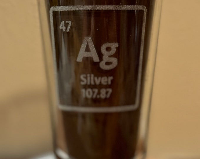 Silver anniversary gift. Personalized engraved pint glass 16oz. Get your own custom glassware. Made in USA