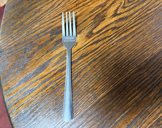 Custom engraved Fork. Stainless steel.