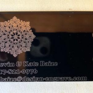 Custom metal engraved business cards