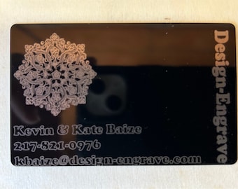 Custom metal engraved business cards