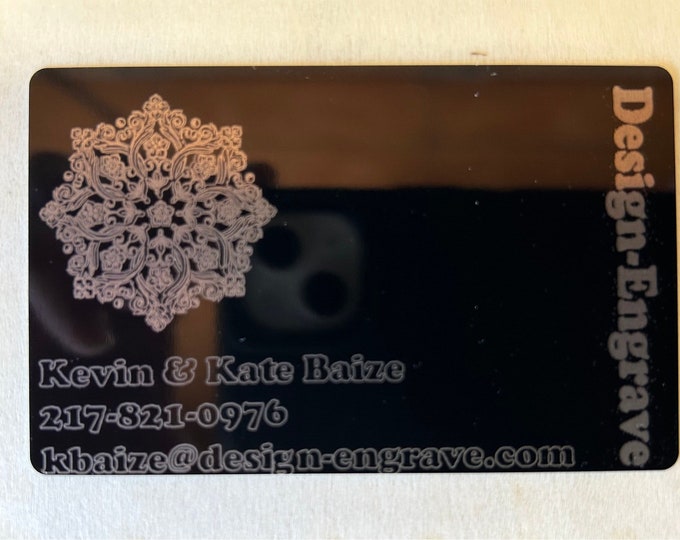 Custom metal engraved business cards