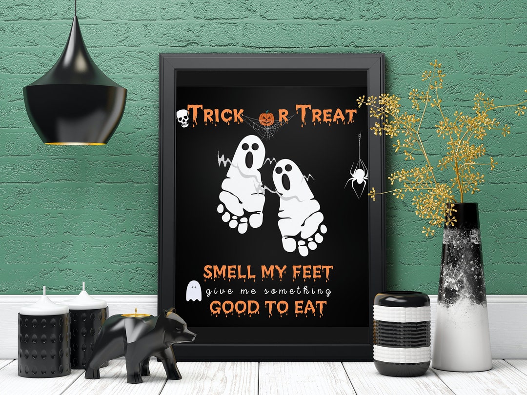 Trick or Treat Handprint Art: Instant Download &amp; Printables Halloween ...