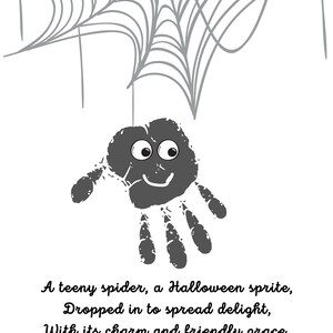 Spider Handprint Art: Instant Download &amp; Printables Halloween Print at ...