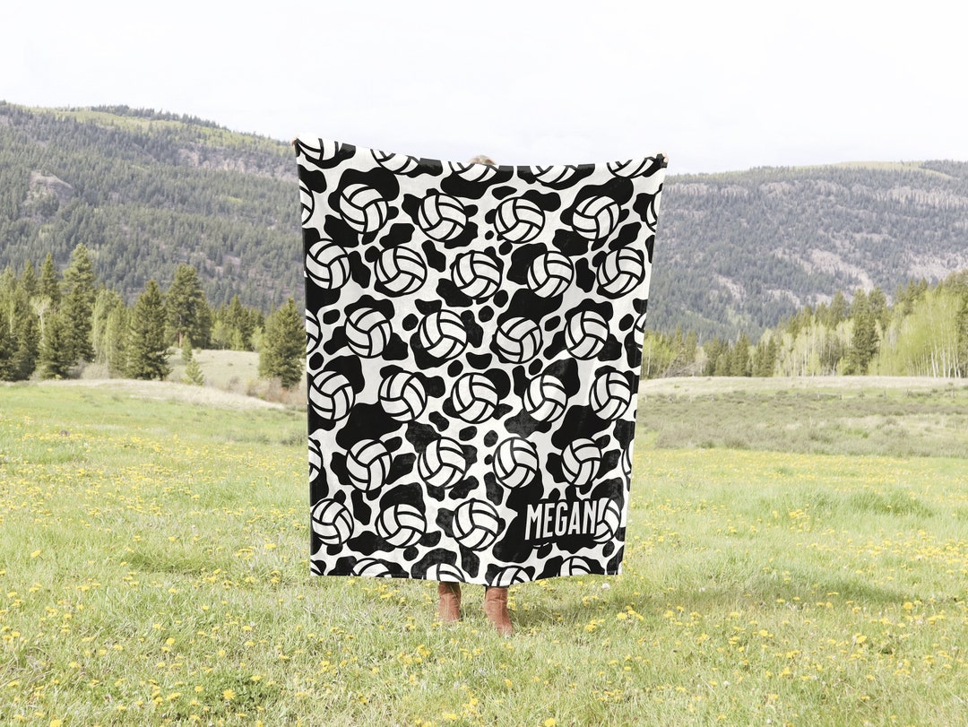 Volleyball Print Pattern Hooded Blanket