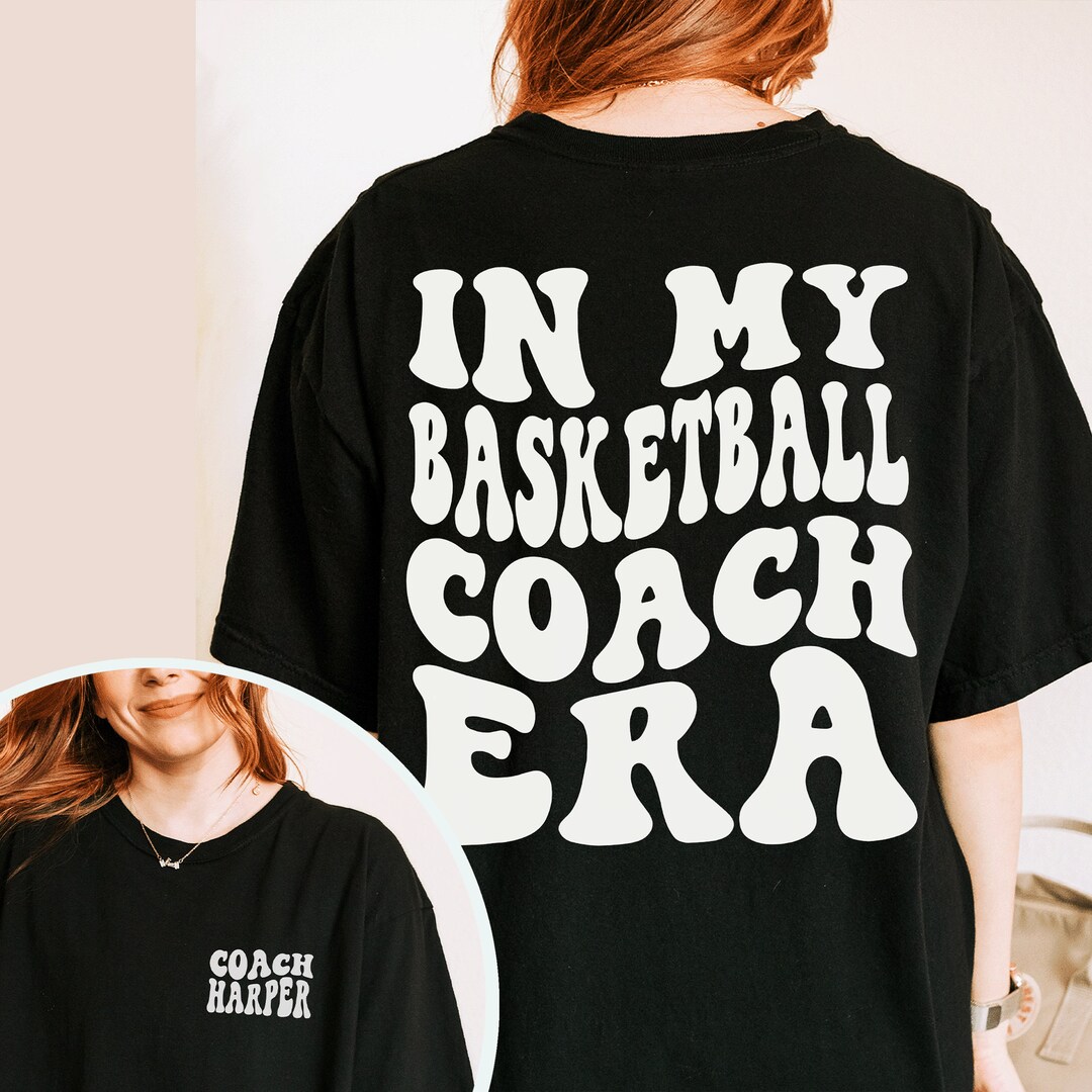 Custom Basketball Coach Shirt, School Colors Bball Shirt, Basketball