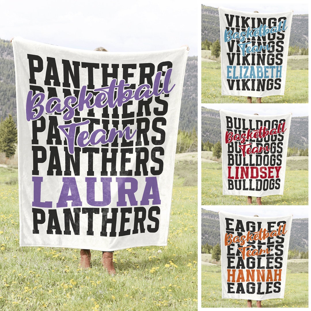 Custom Basketball Blanket, Cute Basketball Gift Throw Blanket, Cozy