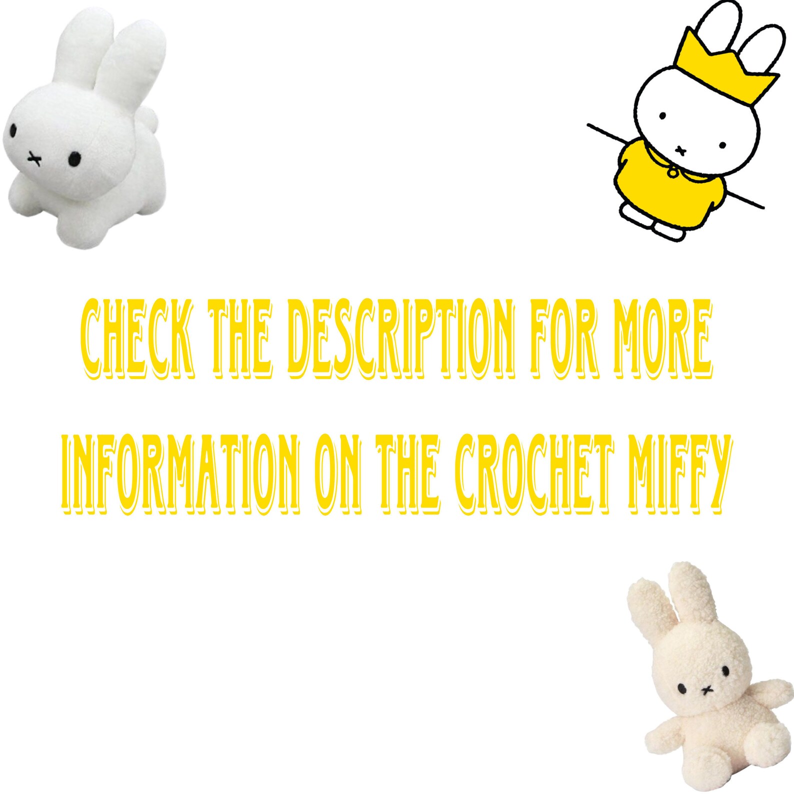 Miffy Plush Crochet Plush Amigurumi Handmade Gift Etsy