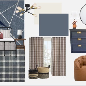 Diseño de dormitorios para niños / Diseño de interiores personalizado asequible / Consulta de diseño virtual profesional / Diseño electrónico / Mood Board / Decoración del hogar