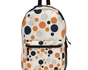 Big Polka Dot Backpack, Full-size With Water Bottle Pocket 