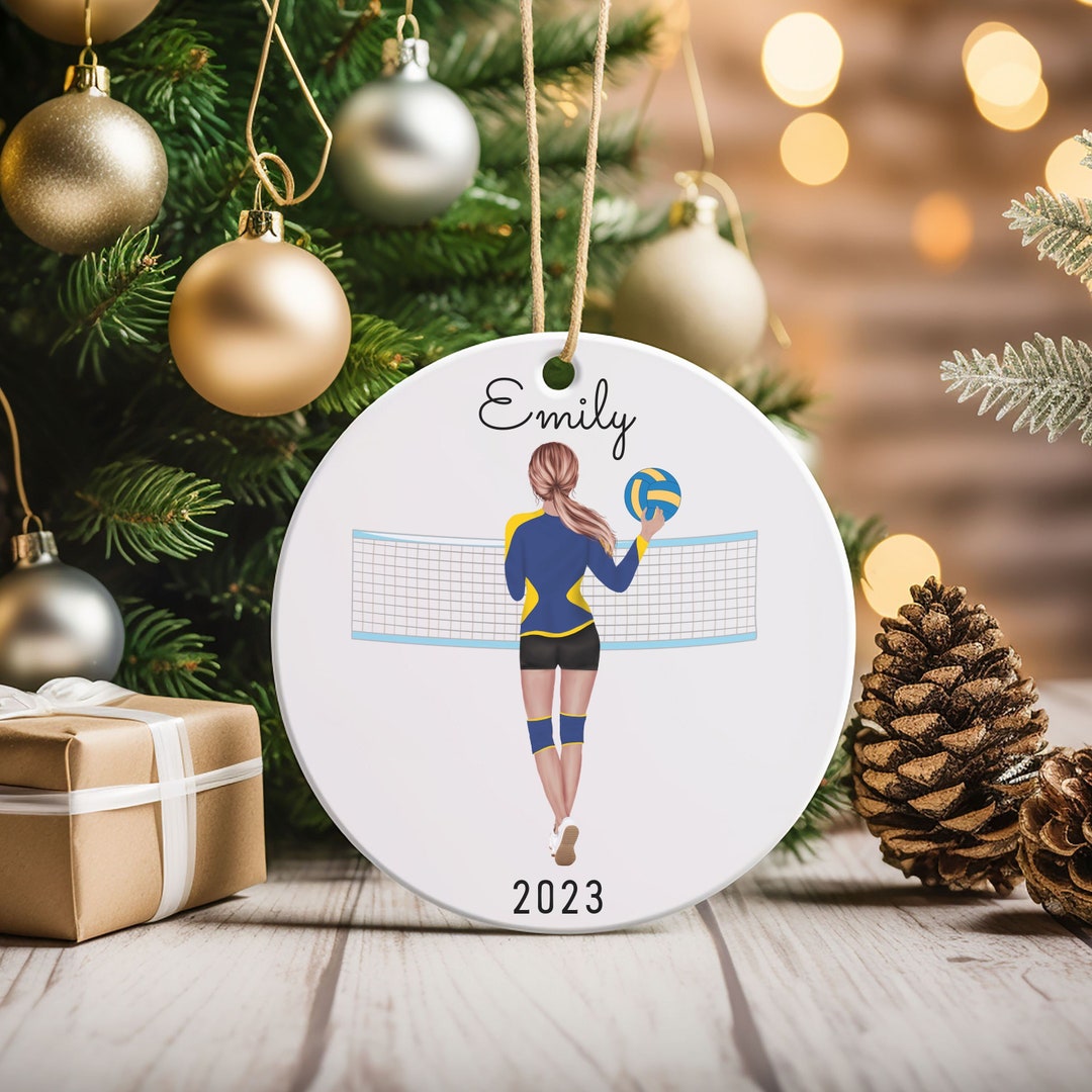 Volleyball Ornament, Custom Volleyball Ornament, Senior Volleyball