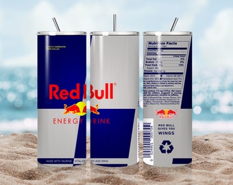 Red Bull Tumbler Wrap en téléchargement numérique pour les gobelets skinny 20 oz