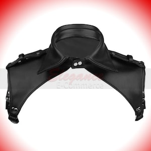 Genuine Leather Armor Medieval Shoulder Crop Top Adjustable Pauldron Harness with Snap Button, Handmade Shoulder Crop