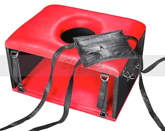 Leather BDSM Queening Chair | Bondage Face Sitting Chair | Adult Fetish Furniture