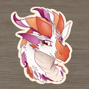 lesbian pride dragon vinyl sticker