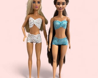 Doll Lingerie, Lace Underwear and Bra, Intimate apparel, Stretchy Lace Undergarments