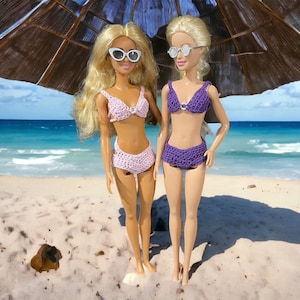Pattern, Bikini Doll Crochet Pattern, Bikini Swimsuit, Wrap-around Swimsuit, Downloadable PDF Format