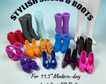 Arched Foot BB Doll Shoes and Boots for 11.5" Dolls
