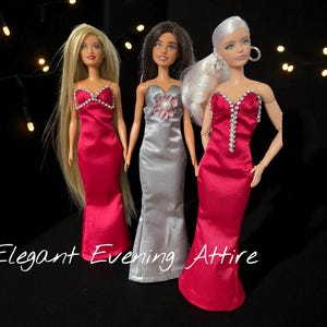 Fashion Doll Formal Dress for 11.5” Dolls, Designer Doll Clothes, Doll Collectors, Evening Gown, Gifts for Girls