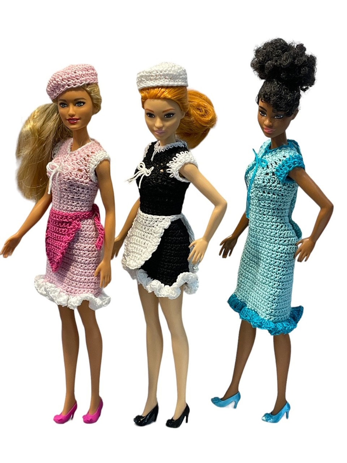 11 5 Fashion Doll Crochet Pattern French Maid Diner Waitress Day 11-5-fashion-doll-crochet-pattern-french-maid-diner-waitress-day
