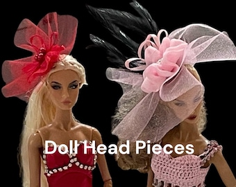 Piezas de pelo, sombreros, lazos y bandas para muñecas de moda, accesorios para muñecas