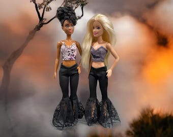 Fashion Doll Halloween Costume: Spiderweb Tulle Pants
