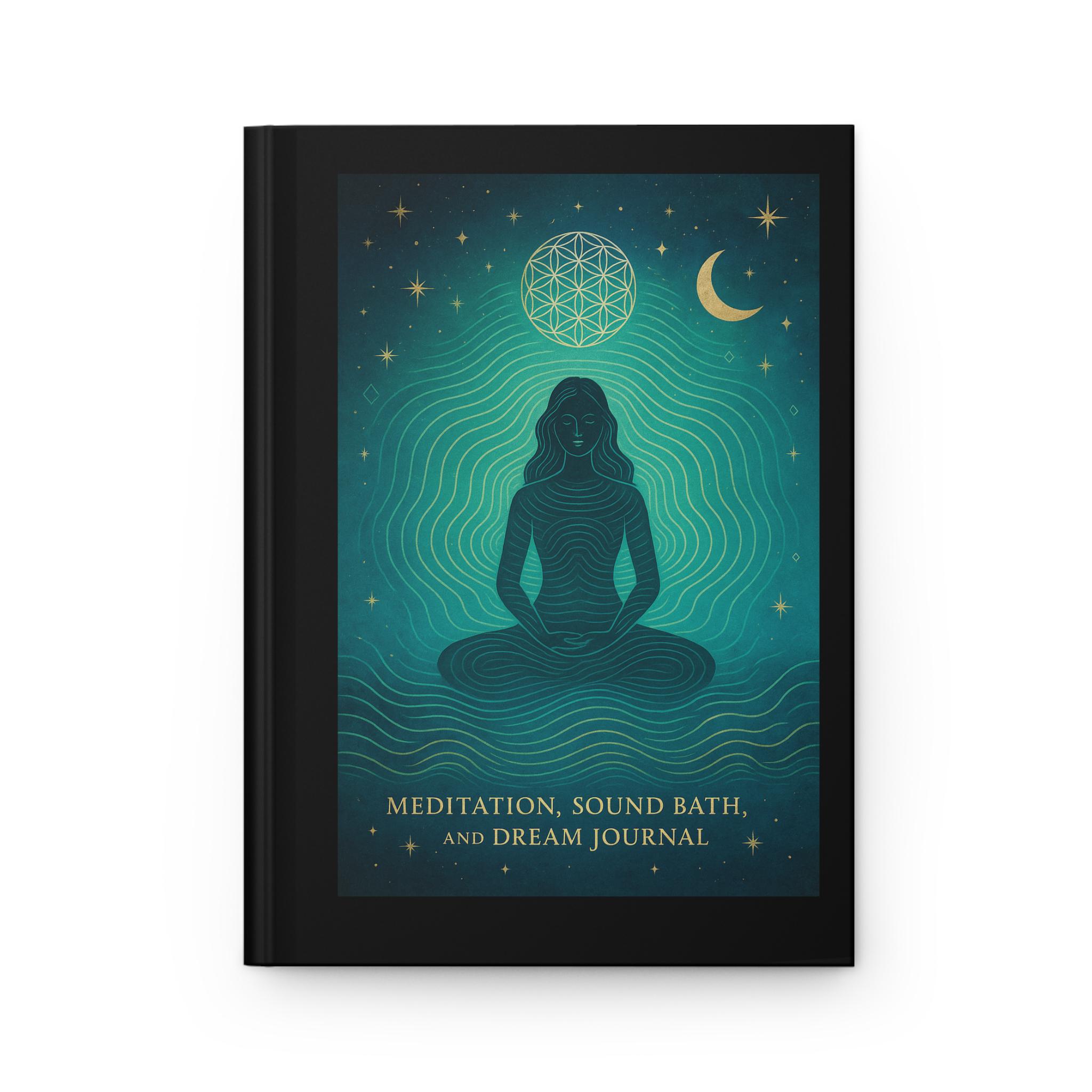 Meditation & Dream Journal Hardcover Note Book for Mindfulness, Sound Bath Reflection, Wellness Gift, Self-Care