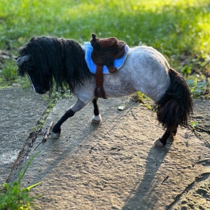 Needle Felted Horse. Blue Roan