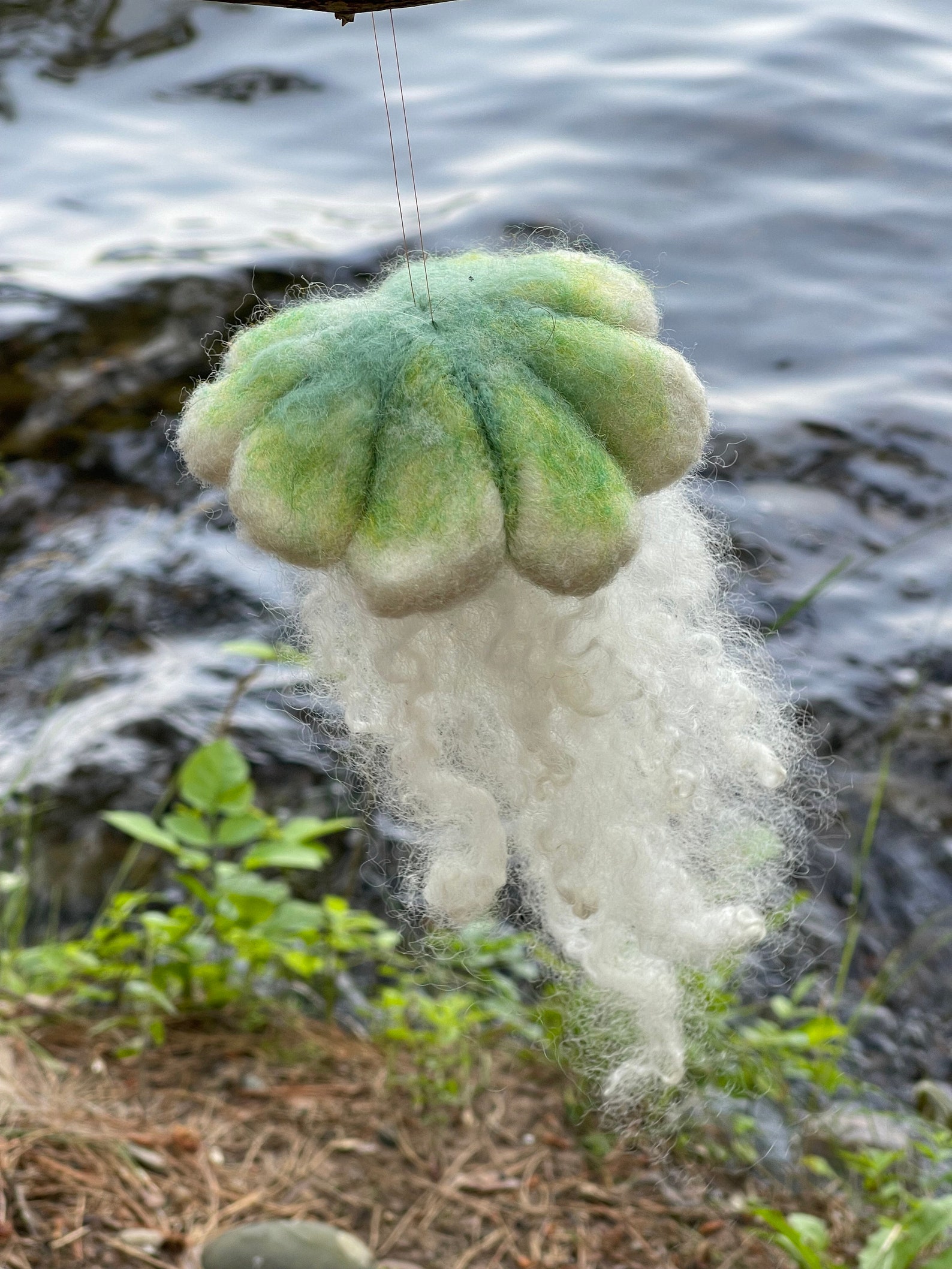 Needle Felted Jellyfish Colorful Etsy