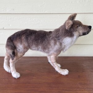 Needle Felted Gray Wolf