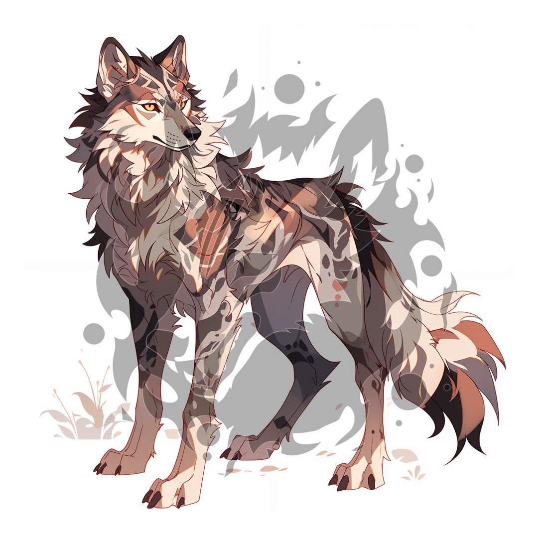 Wolf Adoptable RP Character Digital Download HD Image Unique Warrior ...