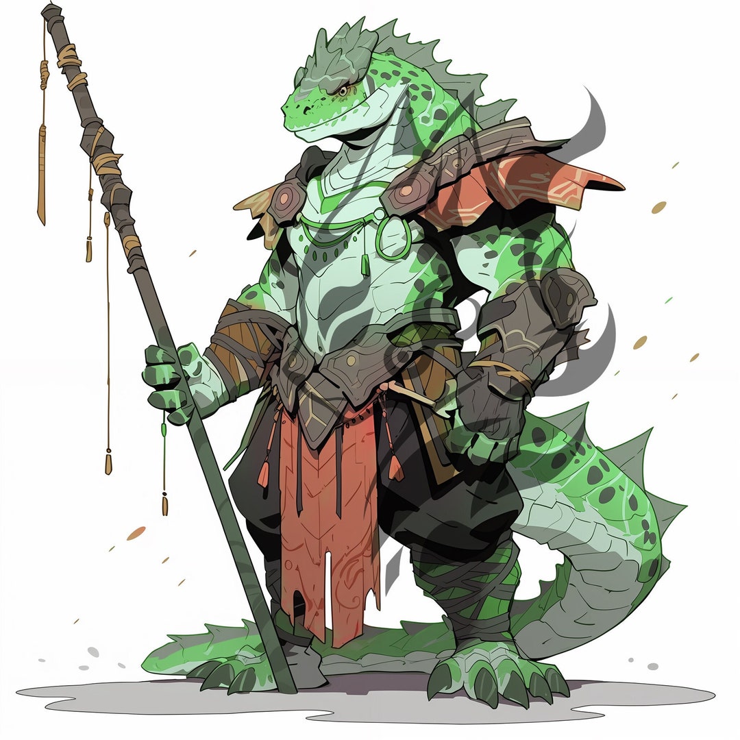 Lizardfolk Monk Adoptable Character - Digital Download HD Image - Unique  Original Picture for Avatar, User Image, Stock Art - Etsy