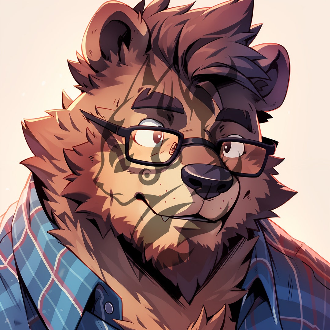 Bear Furry Fursona Profile Pic PFP Digital Download HD Image Etsy