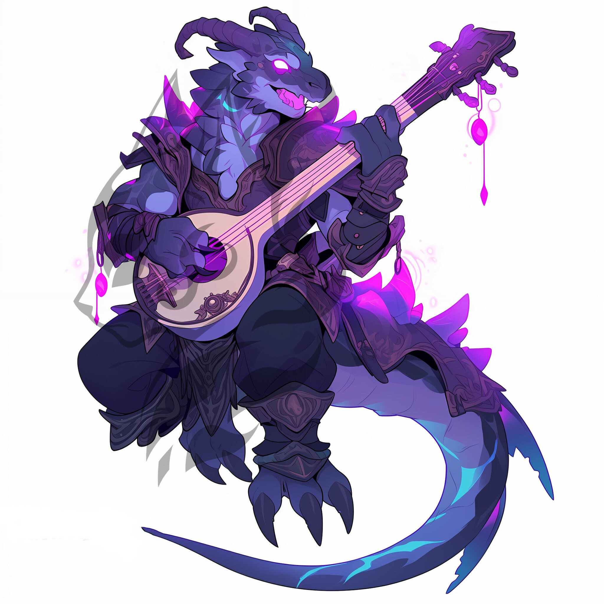 Dragonborn Bard Adoptable Character Digital Download HD Image 