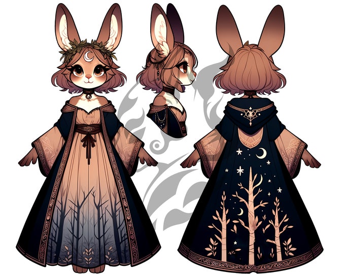 Anthro Rabbit Furry Adoptable Character - Digital Download HD Image ...