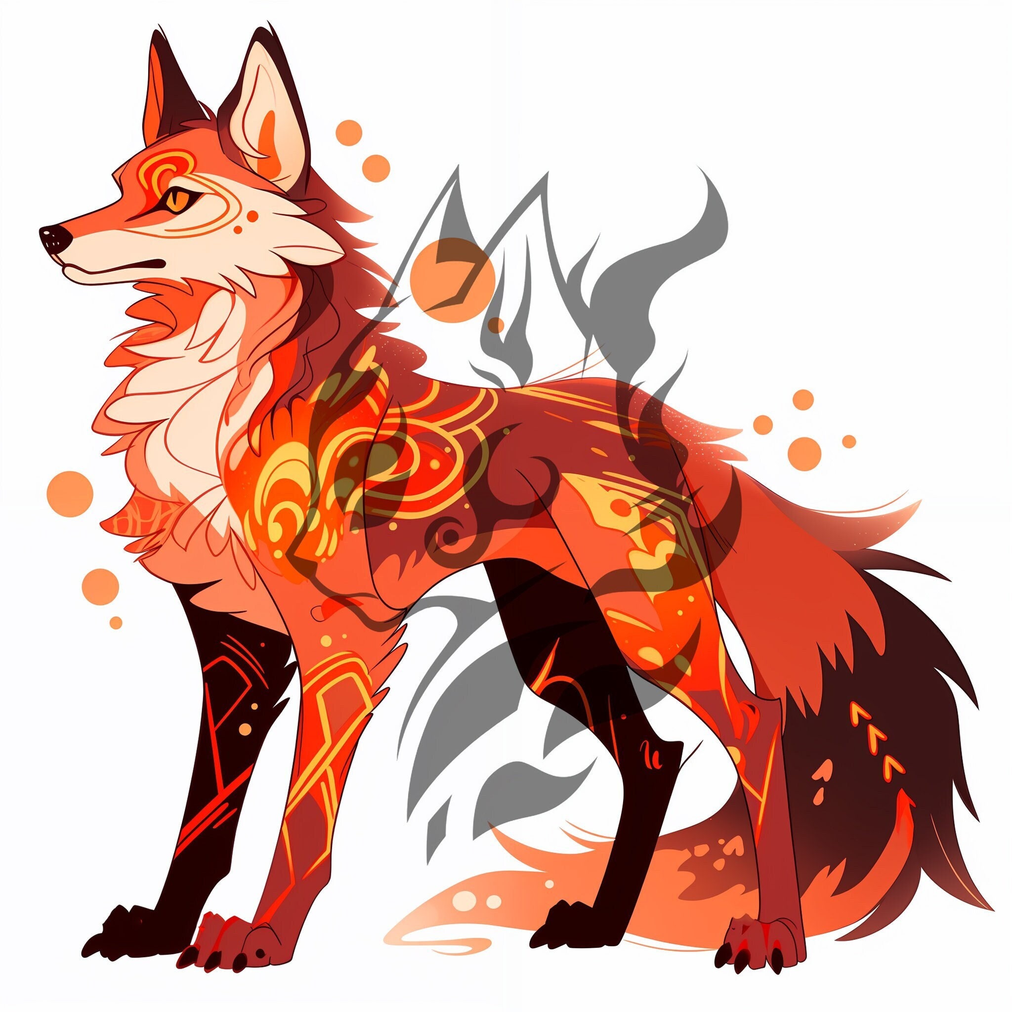 Magical Fox Adoptable Character Digital Download HD Image Etsy