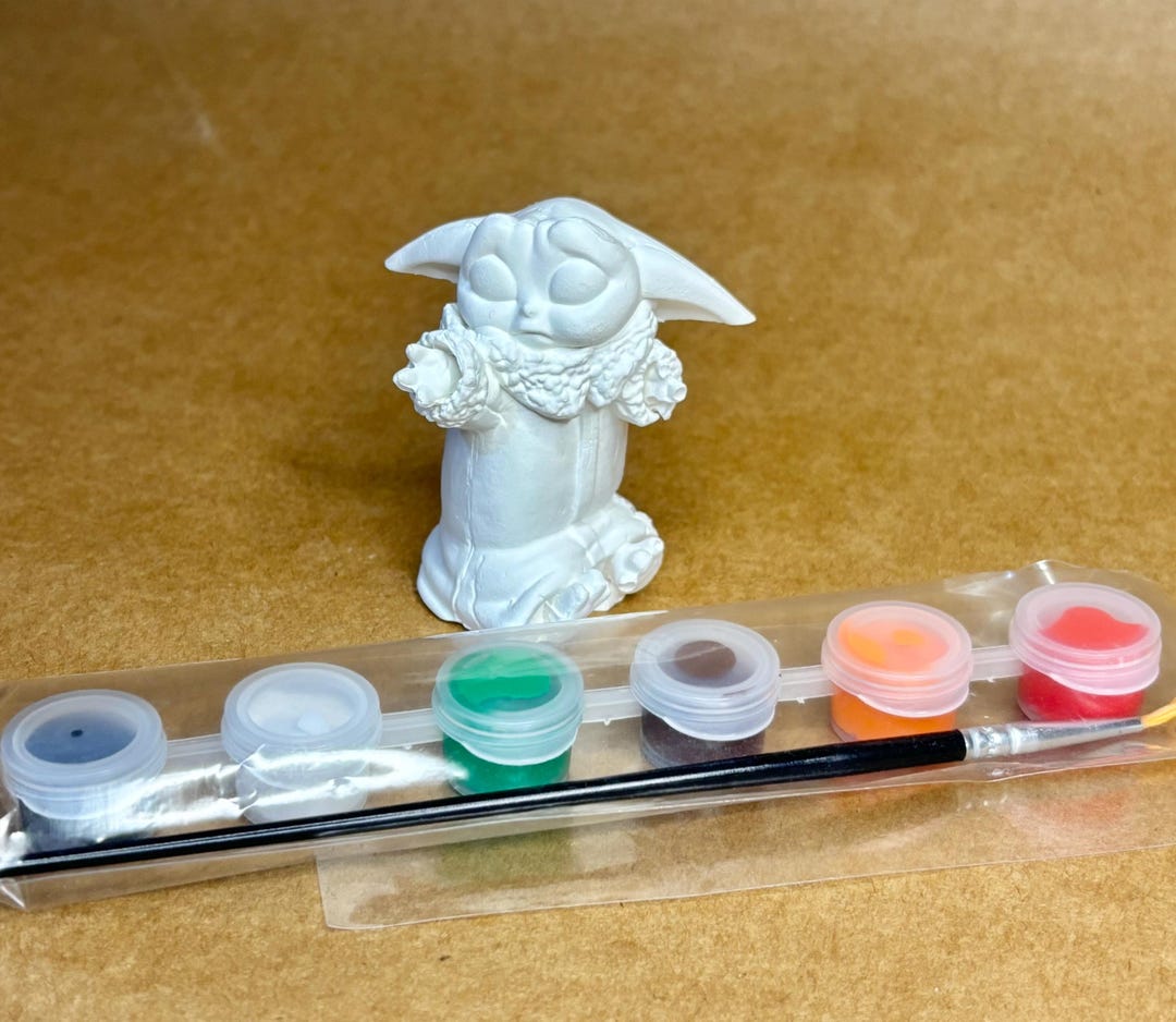 Star Wars Mandalorian Child Baby Paint Set, Yoda Stone Powder Figures ...