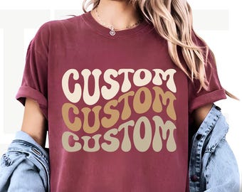 Comfort Colors® Custom Text Shirt: Custom Business Logo Sweatshirt, Personalized Photo, Design, Text, Logo