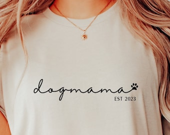 Custom Dog Mama T-Shirt: Personalized Pet Lover Gift