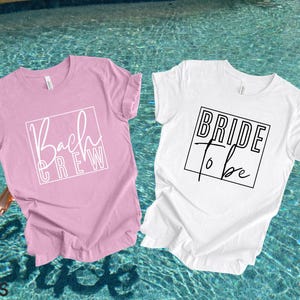 Bride To Be Shirt, Bach Crew Shirts, Bachelorette Party Favors, Wedding Gifts, Bridal Shower Tee, Engagement Party Shirts, Bridesmaid Shirts