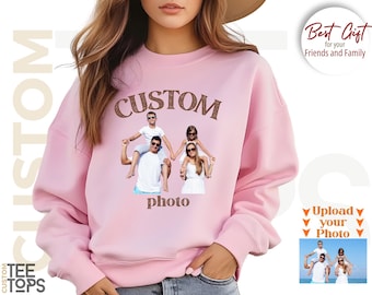 Custom Photo Shirt, Personalized T-Shirt, Custom Picture T-shirt, Your Photo Sweatshirt, Family Picture Tee, Logo Image Shirts Gift